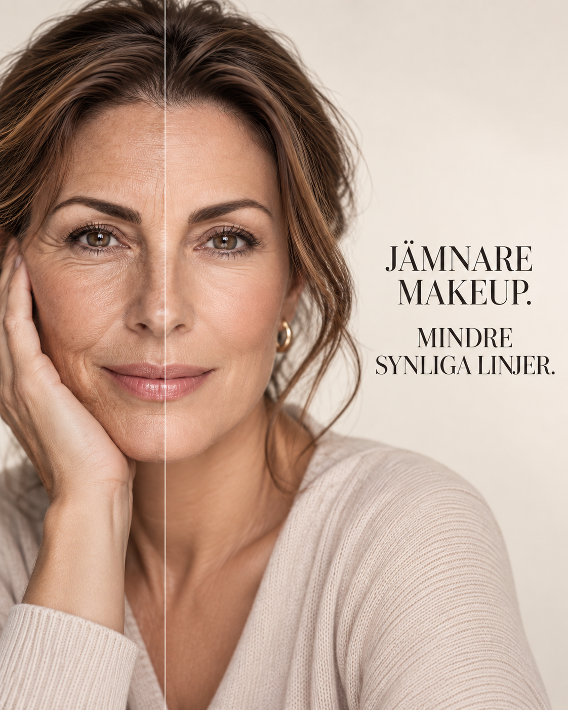 Jämnare makeup. Mindre synliga linjer.